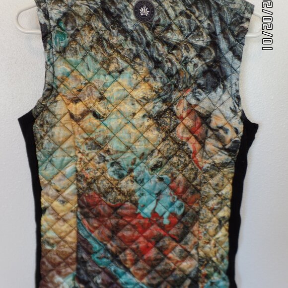 Dolcezza Wearable Simply Art Quilted Vest Multi Color Size ? - Picture 2 of 8